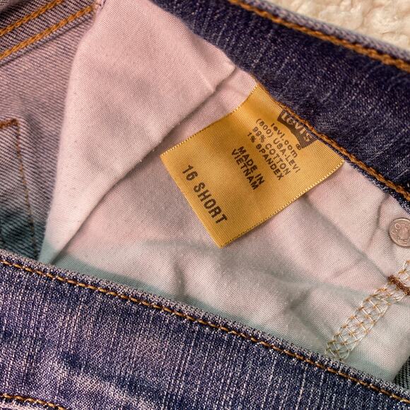 Levi's 515 Fashion High Rise Boot Cut Medium Blue 16 Short - Picture 7 of 14